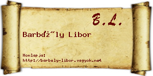 Barbély Libor névjegykártya